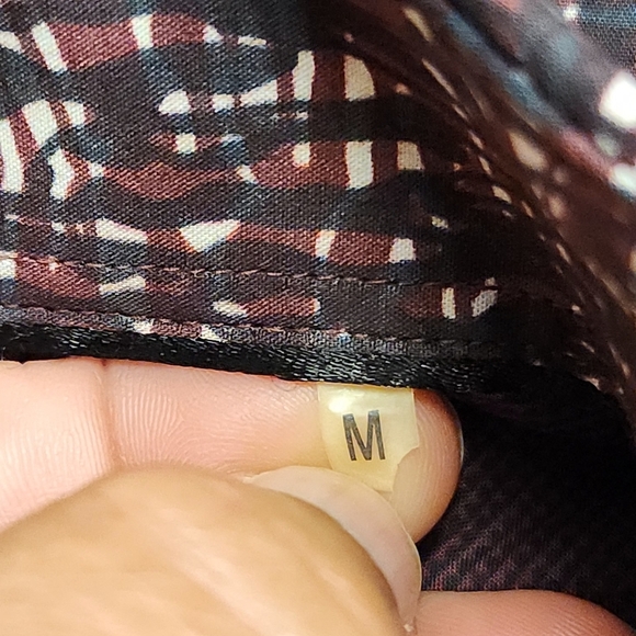 BUGATCHI Shaped Fit Abstract Button Down Shirt In Black Burgundy White Size M - Picture 8 of 16